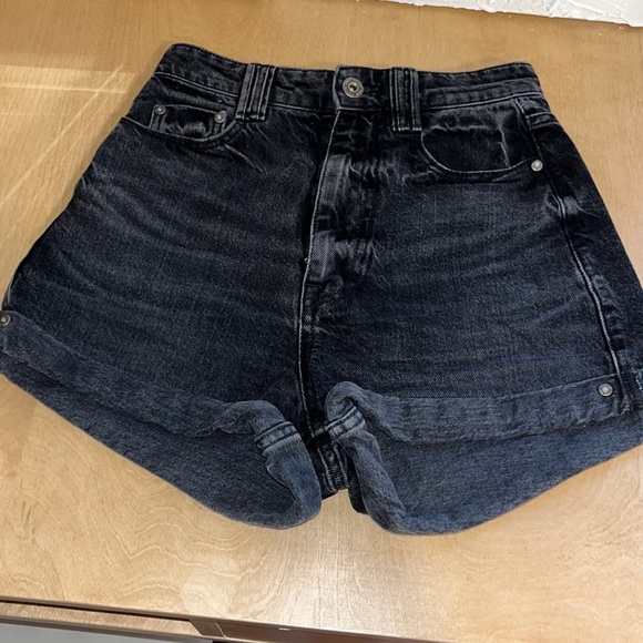Zara Shorts Zara Faded Black Denim Shorts Poshmark